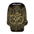 Gold Om Lotus Print Baby Seat Cover