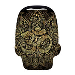 Gold Om Lotus Print Baby Seat Cover