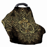 Gold Om Lotus Print Baby Seat Cover