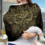 Gold Om Lotus Print Baby Seat Cover