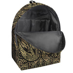 Gold Om Lotus Print Backpack