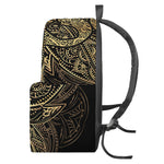 Gold Om Lotus Print Backpack