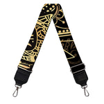 Gold Om Lotus Print Bag Strap