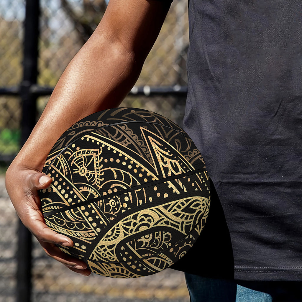 Gold Om Lotus Print Basketball