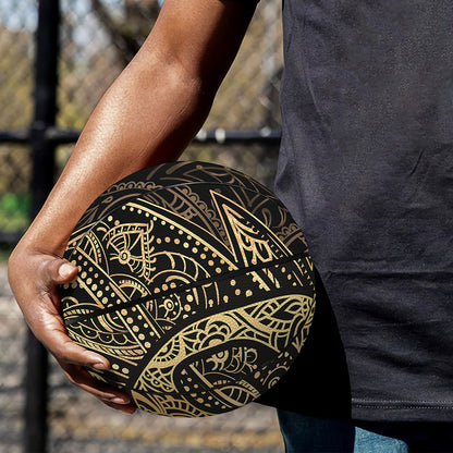 Gold Om Lotus Print Basketball