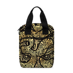 Gold Om Lotus Print Bible Tote Bag
