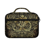 Gold Om Lotus Print Briefcase Bible Bag