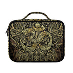 Gold Om Lotus Print Briefcase Bible Bag