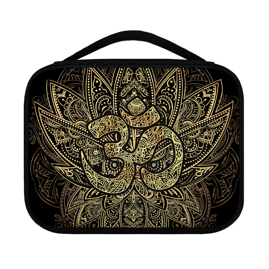 Gold Om Lotus Print Classic Bible Case
