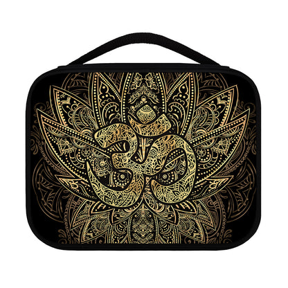 Gold Om Lotus Print Classic Bible Case