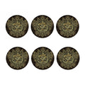 Gold Om Lotus Print Coaster Set