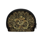 Gold Om Lotus Print Coin Purse