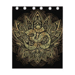Gold Om Lotus Print Curtain