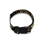 Gold Om Lotus Print Dog Collar