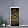 Gold Om Lotus Print Door Sticker