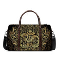 Gold Om Lotus Print Duffel Bag