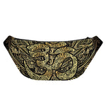 Gold Om Lotus Print Fanny Pack