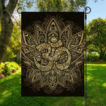 Gold Om Lotus Print Garden Flag