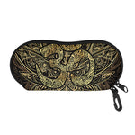 Gold Om Lotus Print Glasses Case