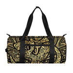 Gold Om Lotus Print Gym Bag