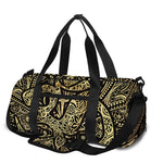 Gold Om Lotus Print Gym Bag
