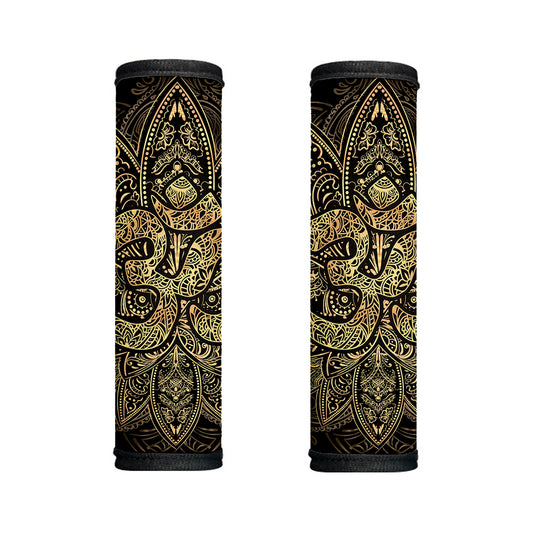 Gold Om Lotus Print Handle Covers