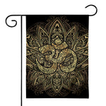 Gold Om Lotus Print House Flag