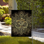 Gold Om Lotus Print House Flag