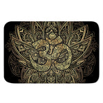 Gold Om Lotus Print Indoor Door Mat
