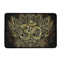 Gold Om Lotus Print Kitchen Mat