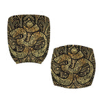 Gold Om Lotus Print Office Chair Cover