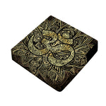 Gold Om Lotus Print Outdoor Seat Cushion Cover