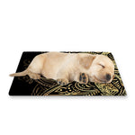 Gold Om Lotus Print Pet Cooling Mat Cover