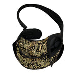 Gold Om Lotus Print Pet Sling Carrier