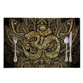 Gold Om Lotus Print Placemat