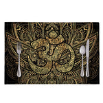 Gold Om Lotus Print Placemat