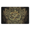 Gold Om Lotus Print Polyester Doormat