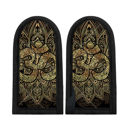 Gold Om Lotus Print Skillet Handle Cover