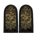 Gold Om Lotus Print Skillet Handle Cover