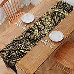 Gold Om Lotus Print Table Runner