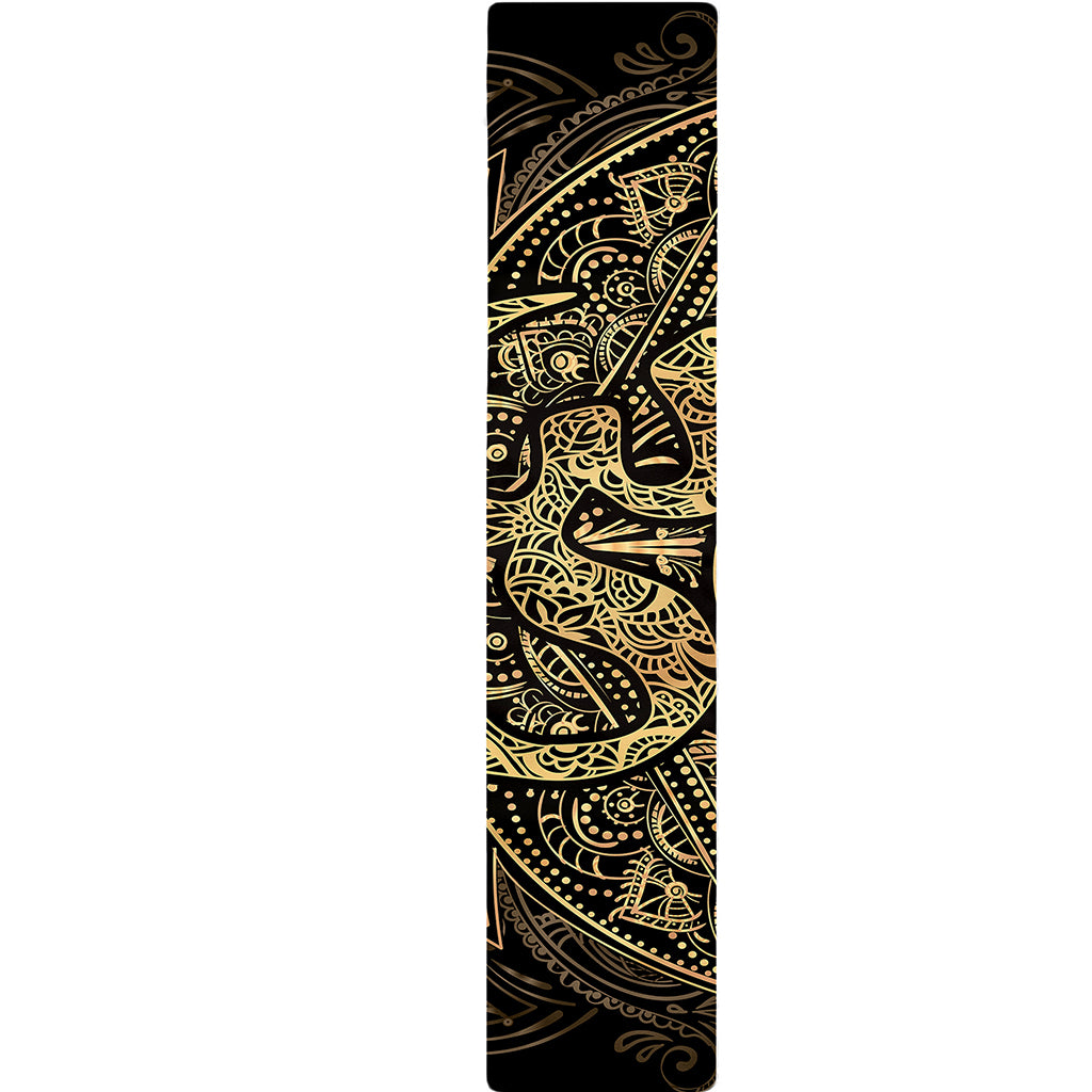 Gold Om Lotus Print Table Runner