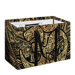 Gold Om Lotus Print Utility Tote Bag