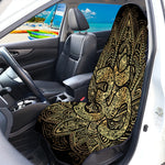 Gold Om Lotus Print Waterproof Car Seat Cover