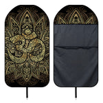 Gold Om Lotus Print Waterproof Car Seat Cover