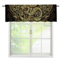 Gold Om Lotus Print Window Valance