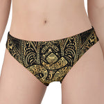 Gold Om Lotus Print Women's Panties