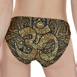 Gold Om Lotus Print Women's Panties