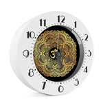Gold Om Mandala Print Alarm Clock