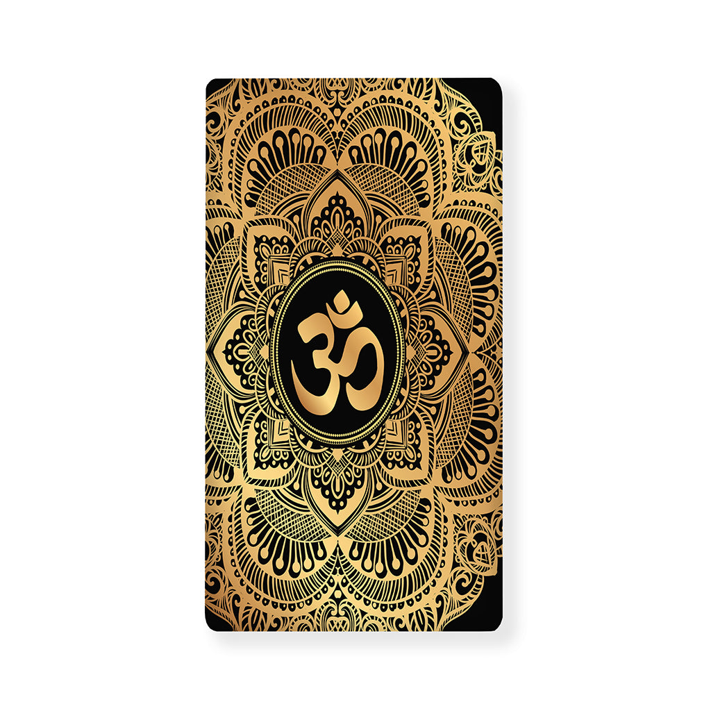 Gold Om Mandala Print Baby Crib Sheet