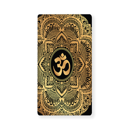 Gold Om Mandala Print Baby Crib Sheet